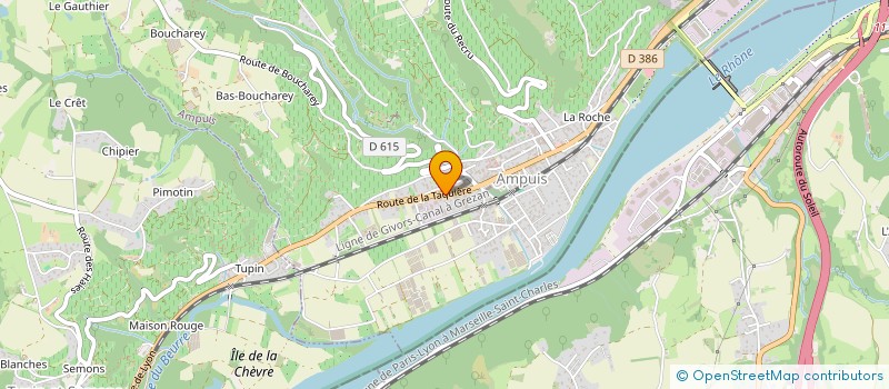 localisation de l'entreprise T2E  AMPUIS