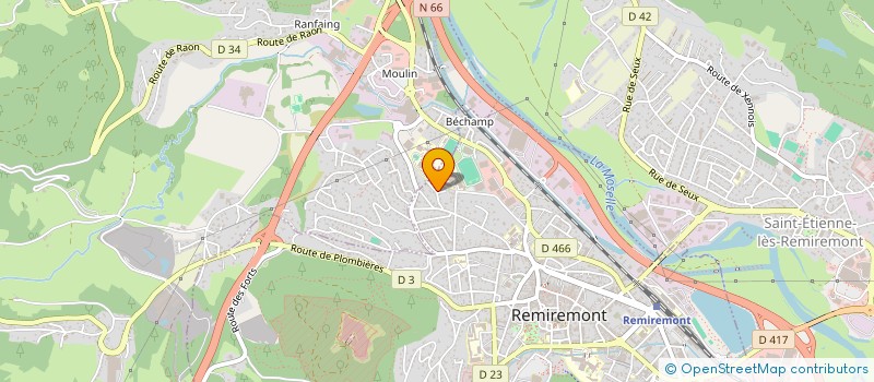 localisation de l'entreprise T2G  REMIREMONT