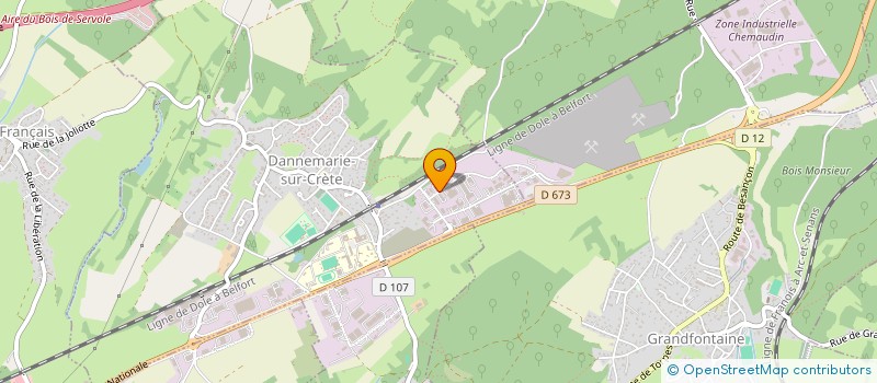 localisation de l'entreprise T2H à DANNEMARIE-SUR-CRETE
