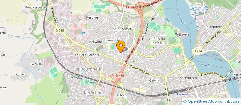 localisation de l'entreprise T2H à LORIENT