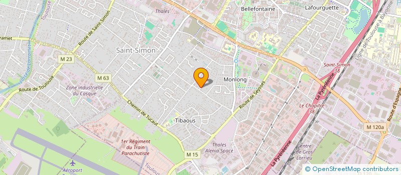 localisation de l'entreprise T2H à TOULOUSE