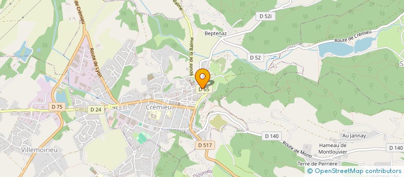 localisation de l'entreprise T2L  CREMIEU