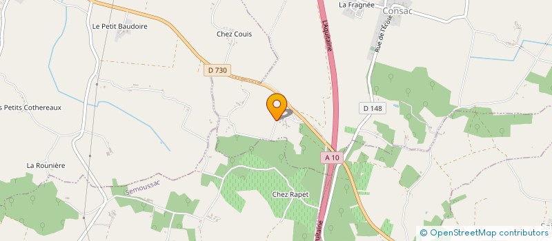 localisation de l'entreprise T2M  CONSAC