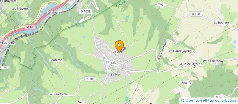 localisation de l'entreprise T2M DIFFUSION  ECHALAS