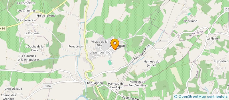 localisation de l'entreprise T2M INVEST à CHAMPMILLON