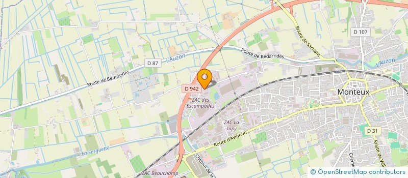 localisation de l'entreprise T2M84 à MONTEUX