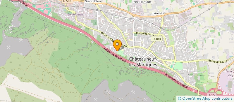 localisation de l'entreprise T2MELEC à CHATEAUNEUF-LES-MARTIGUES