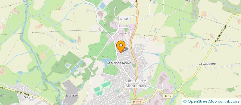 localisation de l'entreprise T2O.ELECTRICITE & SERVICES à MONTREVAULT-SUR-EVRE