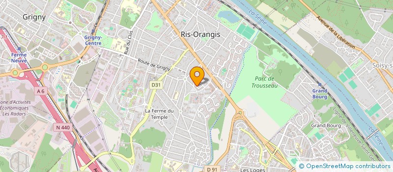 localisation de l'entreprise T2SA à RIS-ORANGIS