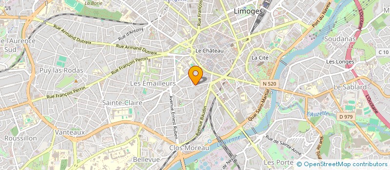 localisation de l'entreprise T2VMB à LIMOGES