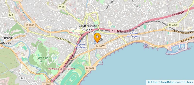 localisation de l'entreprise T3J AUTOMOBILES à CAGNES SUR MER