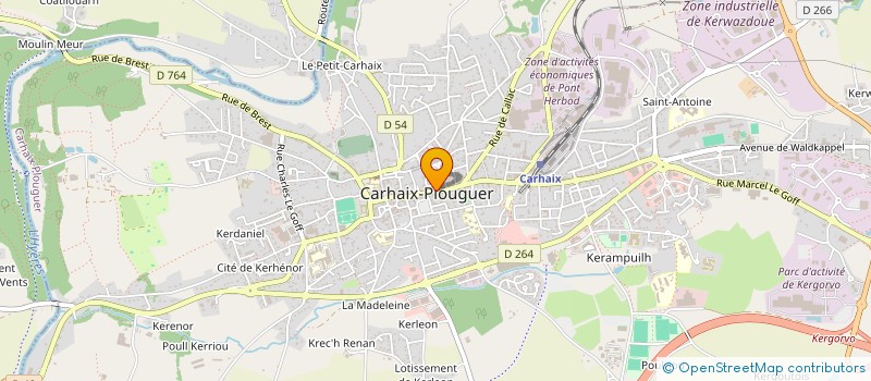 localisation de l'entreprise T3P à PLOUNEVEZEL