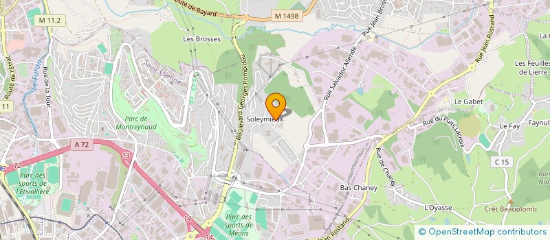 localisation de l'entreprise T3P à LA TALAUDIERE