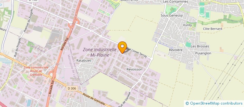 localisation de l'entreprise T4F  GENAS