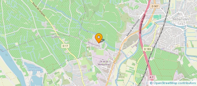 localisation de l'entreprise TA3  BEDARRIDES