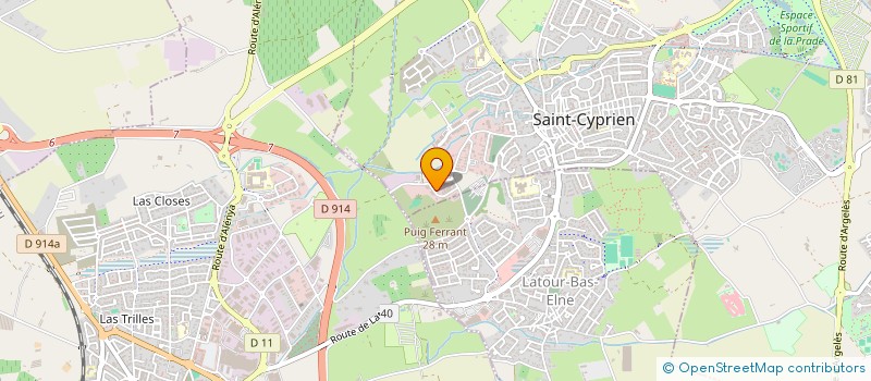 localisation de l'entreprise TAB-ENERGIE 66 à SAINT-CYPRIEN