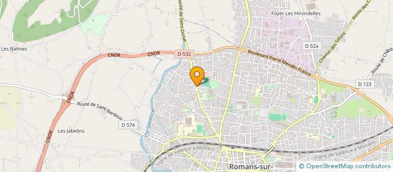 localisation de l'entreprise TAB EXPRESS  ROMANS-SUR-ISERE