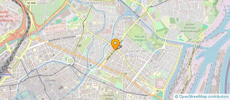 localisation de l'entreprise TABAC DE L'ORANGERIE à STRASBOURG