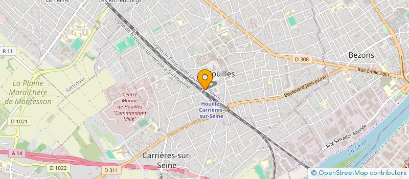 localisation de l'entreprise TABAC DE LA GARE  HOUILLES