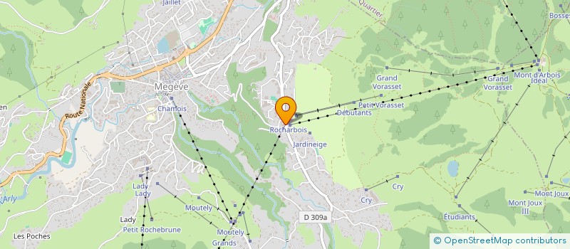 localisation de l'entreprise TABAC-EPICERIE DU MONT D'ARBOIS à MEGEVE