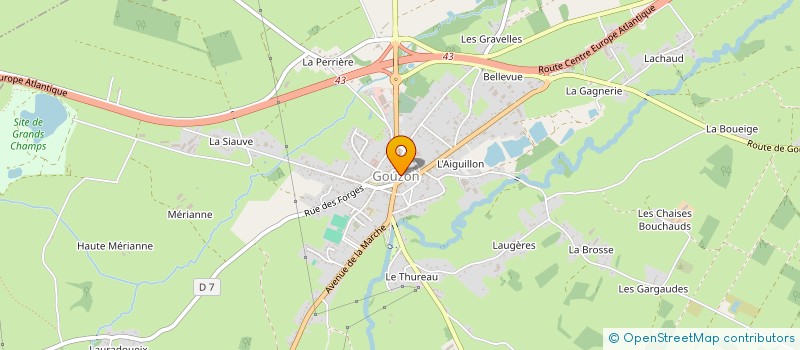 localisation de l'entreprise TABAC GOUZON à GOUZON