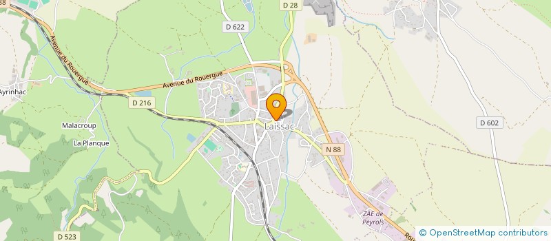 localisation de l'entreprise TABAC L&M  LAISSAC-SEVERAC L'EGLISE