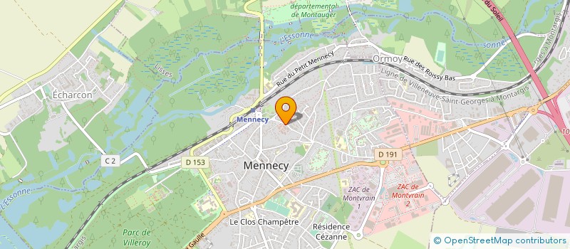 localisation de l'entreprise TABAC SUPERETTE CHEZ LIN à MENNECY