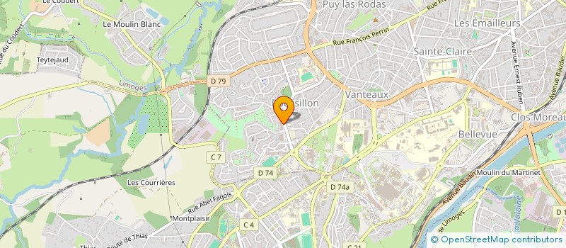localisation de l'entreprise TABARLY à LIMOGES