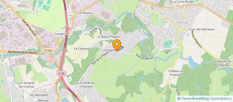 localisation de l'entreprise TABCAN-LMG à FEYTIAT