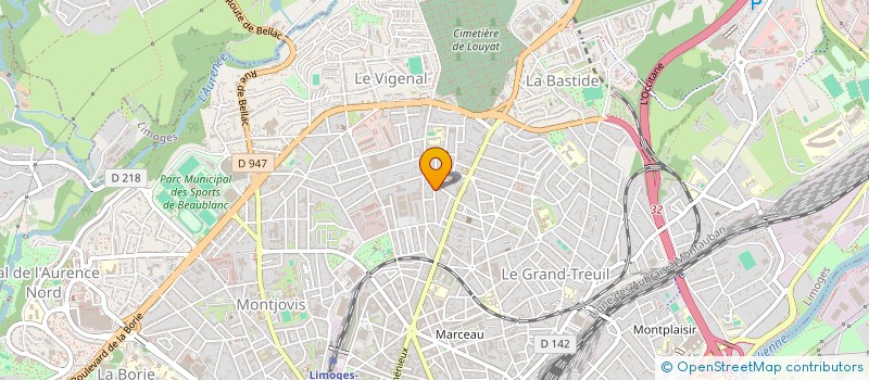 localisation de l'entreprise TABORDA à LIMOGES