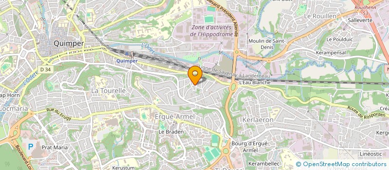 localisation de l'entreprise TABOULINER à QUIMPER