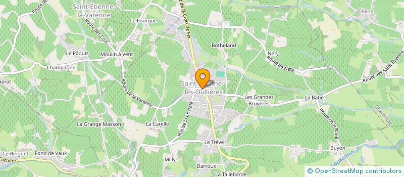 localisation de l'entreprise TABOURET  SAINT-ETIENNE-DES-OULLIERES