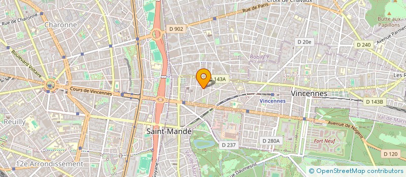 localisation de l'entreprise TABOURY-ROUX à VINCENNES