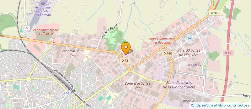 localisation de l'entreprise TACHY CHOLETAIS à CHOLET