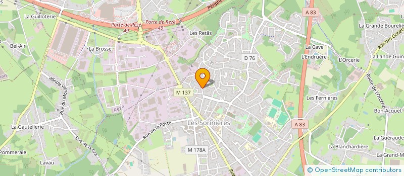 localisation de l'entreprise TACO-MOTO à LES SORINIERES