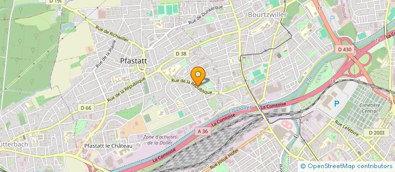 localisation de l'entreprise TACOT-TAC  PFASTATT