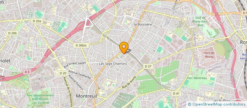 localisation de l'entreprise TACT PRODUCTION à MONTREUIL