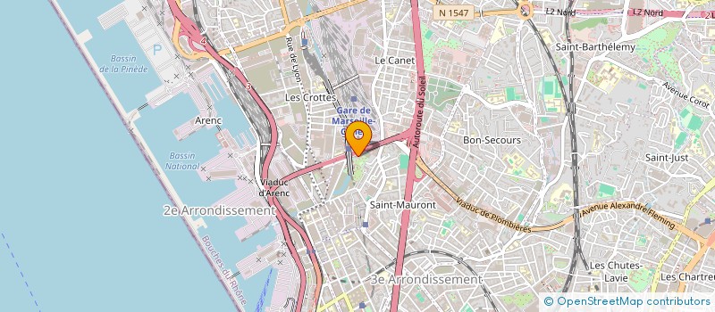 localisation de l'entreprise TACTIQUE TECHNIQUE DE FIBRE OPTIQUE  MARSEILLE