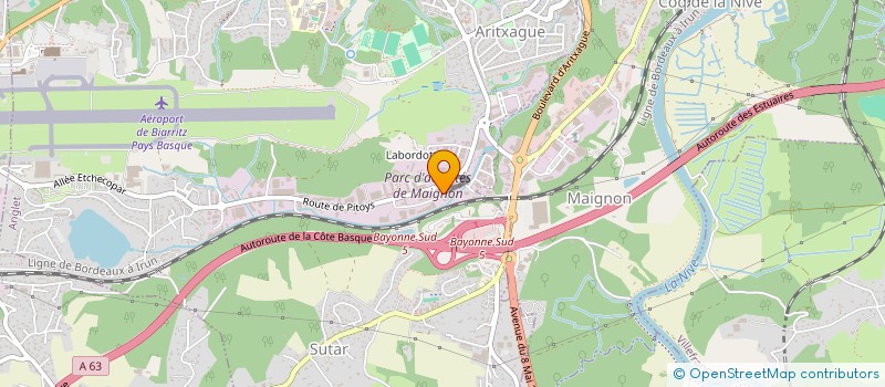 localisation de l'entreprise TACTYL SYSTEM à ANGLET