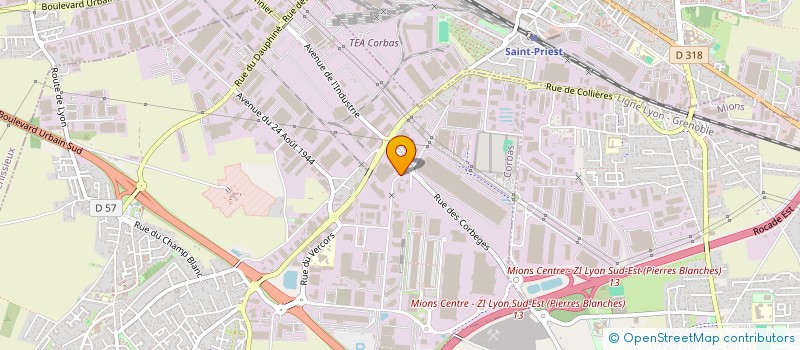 localisation de l'entreprise TAD à CORBAS