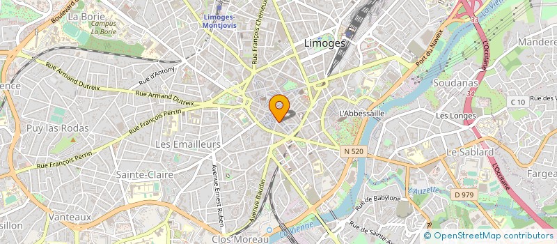 localisation de l'entreprise TADEVOSSIAN à LIMOGES