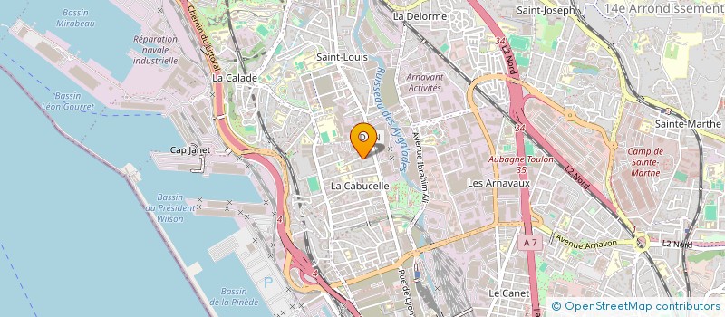 localisation de l'entreprise TAF à MARSEILLE