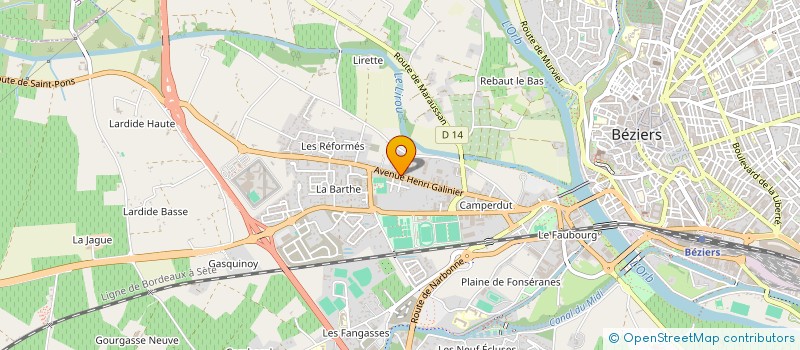 localisation de l'entreprise TAFOIRY - DAURE PAYSAGES à BEZIERS