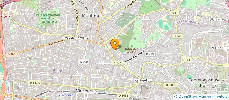 localisation de l'entreprise TAGEUS à MONTREUIL