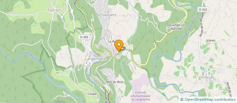 localisation de l'entreprise TAHIR ET FILS VALLON  CHASSIERS