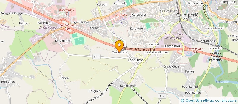localisation de l'entreprise TAK  QUIMPERLE