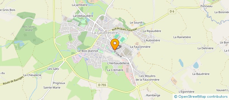 localisation de l'entreprise TAKAYASU FRANCE à LA GAUBRETIERE