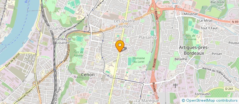 localisation de l'entreprise TAKE WEB (SARL)  CENON