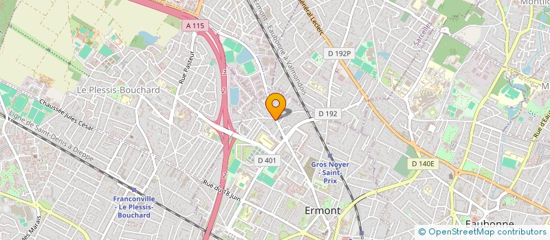 localisation de l'entreprise TAKEPRO à ERMONT