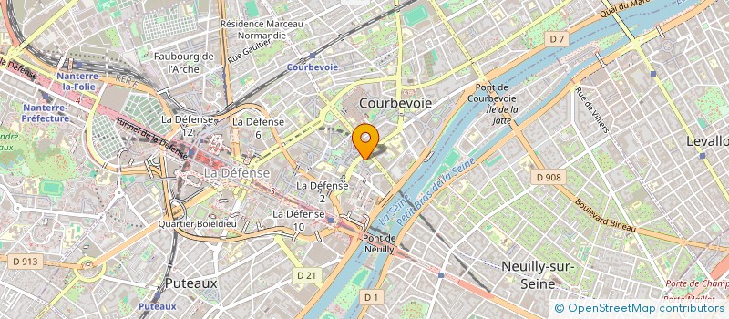 localisation de l'entreprise TALASYS à COURBEVOIE